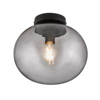 Plafondlamp zwart glas E27 fitting Nordlux 'Alton 27.5' smokeglas - thumbnail