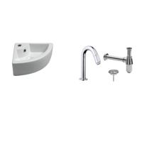 Fonteinset Pallas 32X32 cm Chroom Aqua Splash - thumbnail