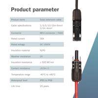 Digitus DK-SCEC66-0150 DK-SCEC66-0150 Zonne-energie verlengkabel 6 mm² Kabellengte 15 m - thumbnail