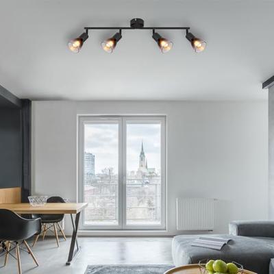 Globo Zwarte plafondlampSatella 4-lichts - 54312-4