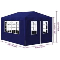 VidaXL Partytent 3x4 m blauw - thumbnail
