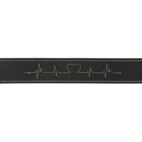 TRIXIE HALSBAND HOND RUSTIC VETLEER HEARTBEAT ZWART 47-55X4 CM - thumbnail