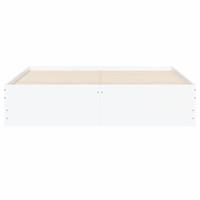 Bedframe met lades bewerkt hout wit 150x200 cm - thumbnail