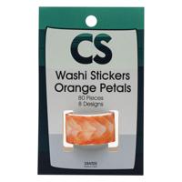 Colorations - washi stickers - oranje bloemblaadjes, 80st. - thumbnail