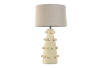 Bureaulamp Home ESPRIT Crème Keramiek 50 W 220 V 40 x 40 x 76 cm - thumbnail