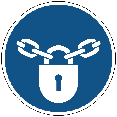 Gesloten houden gebods- Ø 200 mm - Kunststof bord