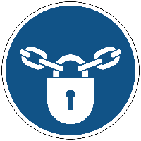 Gesloten houden gebods- Ø 200 mm - Kunststof bord - thumbnail