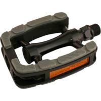 Union pedalen 823 alu zwart zwart grijze inleg bulk - thumbnail