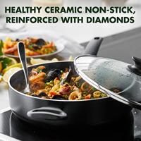 Cambridge Black Hapjespan met Deksel 24cm - thumbnail