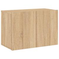 5-delige Tv-wandmeubelset bewerkt hout sonoma eikenkleurig - thumbnail