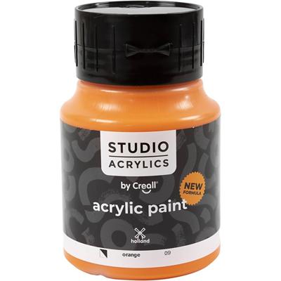 Creall Studio Acrylverf, semi-dekkend, orange (09), 500 ml/ 1 fles Creall Studio Acrylverf, semi-dekkend, orange (09), 500 ml/ 1 fles