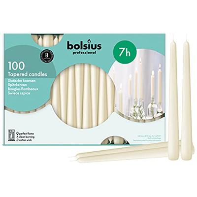 Bolsius - Gotische kaarsen - Ivoor - 100 stuks
