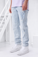 Project x Paris Basic Jeans Heren Lichtblauw - Maat L - Kleur: Lichtblauw | Soccerfanshop - thumbnail