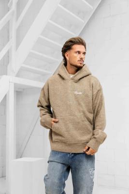 Equalité Fluffy Knit Hoodie Heren Beige - Maat XS - Kleur: BeigeWit | Soccerfanshop