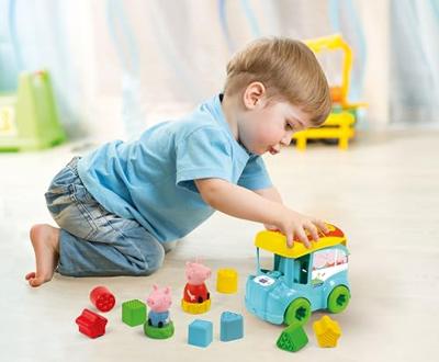 Clementoni baby - vormenstoof peppa pig bus, 8dlg. - thumbnail