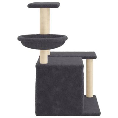 VidaXL Kattenmeubel met sisal krabpalen 83 cm donkergrijs