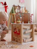 Grote activiteitenkubus met de 4 seizoenen van FSC®-hout hout - thumbnail