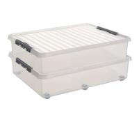 Sunware Q-line rollerbox 60 liter transp/metaal - thumbnail