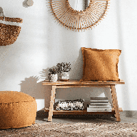 Kave Home Bankje 'Safara' Teakhout, 100cm - thumbnail