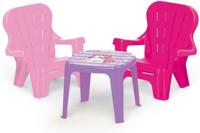 Dolu unicorn roze tafel met stoeltjes - thumbnail