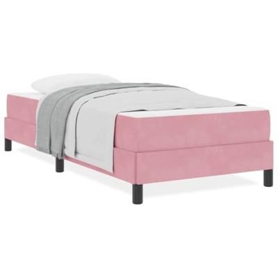 Boxspringbed met matras met matras Roze 90 x 200 cm Fluweel