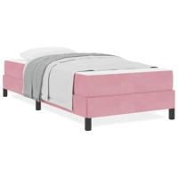 Boxspringbed met matras met matras Roze 90 x 200 cm Fluweel - thumbnail