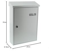 Burg Wächter 61090 LETTER 5832 W Brievenbus Staal Wit Sleutelslot - thumbnail