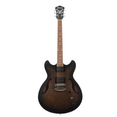Ibanez AS53 Artcore Transparent Black Flat semi-akoestische gitaar