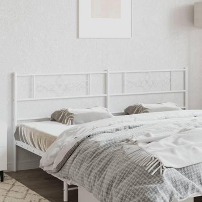 Hoofdbord 200 cm metaal wit
