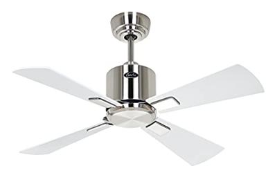 CasaFan ECO NEO III 92 BN-WE/LG WiFi Flügel Weiß/Lichtgrau Plafondventilator 12 W (Ø x h) 92 cm x 360 mm Chroom (geborsteld) Met afstandsbediening, Timer, Met