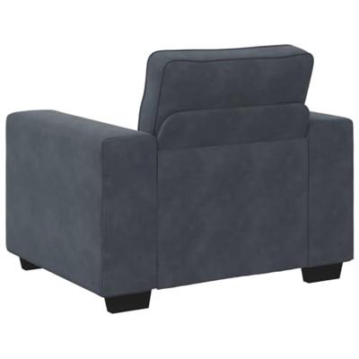 Fauteuil 60 cm fluweel donkergrijs