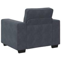 Fauteuil 60 cm fluweel donkergrijs - thumbnail