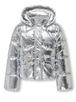 Kids ONLY winter winterjas meisjes - grijs - KogPearl - puffer, capuchon - thumbnail