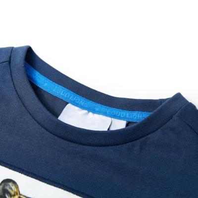 Kindershirt met korte mouwen 116 donkerblauw Kindershirt met korte mouwen 116 donkerblauw