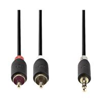 Nedis Stereo-Audiokabel | 3,5 mm Male naar 2x RCA Male | 5 m | 1 stuks - CABW22200AT50 CABW22200AT50 - thumbnail