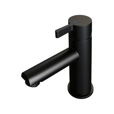 Wastafelmengkraan Brauer Black Edition Coldstart Opbouw Laag Halfronde Hendel Mat Zwart Brauer