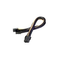 SilverStone SST-PP07-PCIBG - Voeding verlengkabel 25cm 8pin op PCI-E 6+2pin, zwart/goud - thumbnail