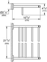Grohe Essentials Handdoekrek 60,4x27x11,1 cm Hard Graphite - thumbnail