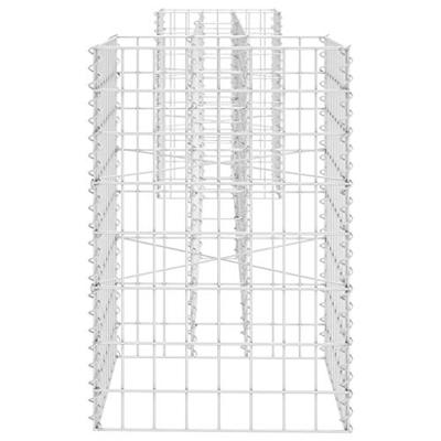 Gabion plantenbak H-vormig 260x40x60 cm staaldraad Gabion plantenbak H-vormig 260x40x60 cm staaldraad