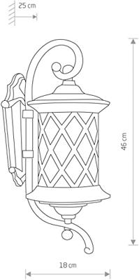 Lyora Engelse stijl buitenlampLantern - 6911
