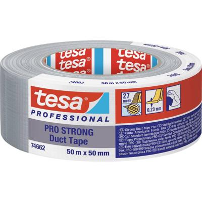 tesa Duct Tape Pro-Strong 66462-00003-00 Reparatietape Grijs (l x b) 50 m x 50 mm 1 stuk(s) tesa Duct Tape Pro-Strong 66462-00003-00 Reparatietape Grijs (l x b) 50 m x 50 mm 1 stuk(s)