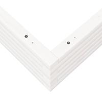 Plantenbak 90x90x23 cm massief grenenhout wit - thumbnail