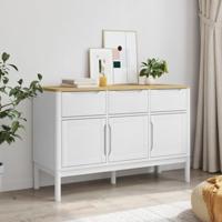 Dressoir FLORO 114x43x74 cm massief grenenhout wit - thumbnail
