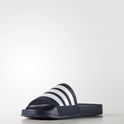 adidas Performance Adilette Shower badslippers donkerblauw/wit adidas Performance Adilette Shower badslippers donkerblauw/wit