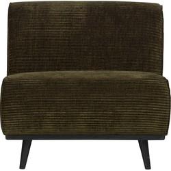 WOOOD Bank 'Statement' 1-zits Element, Rib, kleur Warm Groen