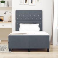 Bedframe met hoofdeinde Donkergrijs 120 x 190 cm Fluweel - thumbnail