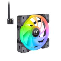 Thermaltake CL-F143-PL12SW-A PC-ventilator Zwart, Transparant, RGB (b x h x d) 120 x 120 x 25 mm Incl. RGB-verlichtingsbesturing - thumbnail
