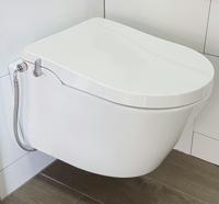 Galva fresh toiletpot met douche wc en bidet zitting randloos - thumbnail