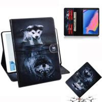 Wolf en hond patroon horizontale Flip lederen case voor Galaxy tab een 8 (2019)/P200/P205 met houder & Card slot & portemonnee - thumbnail