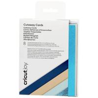 Cricut Joy™ Cutaway Cards Kaartenset Beige, Turquoise (glanzend), Donkerblauw, Lichtblauw - thumbnail